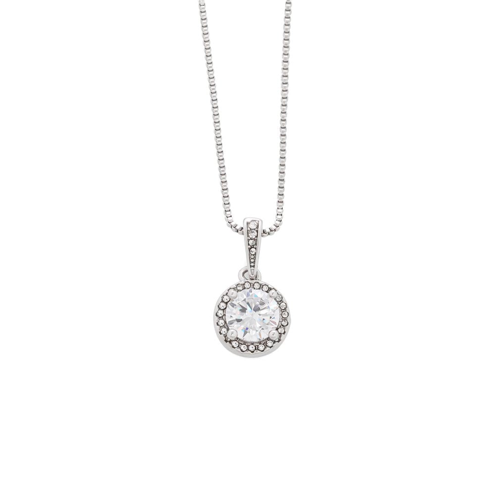 "A Blessed Mother "Love Necklace -14K White Gold Finish