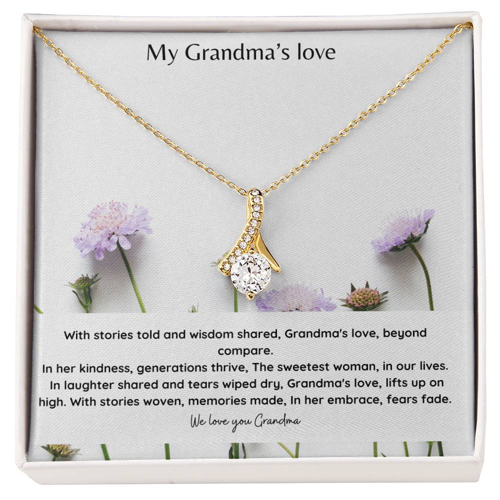 Generations of Love Necklace -14k White or Yellow Gold,  CZ Stones