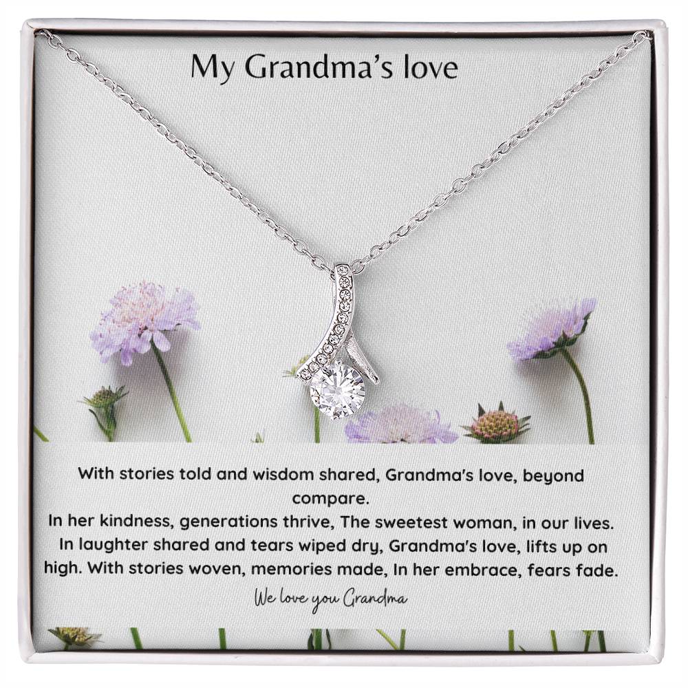 Generations of Love Necklace -14k White or Yellow Gold,  CZ Stones