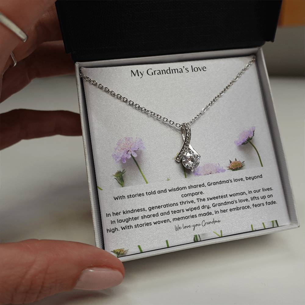 Generations of Love Necklace -14k White or Yellow Gold,  CZ Stones