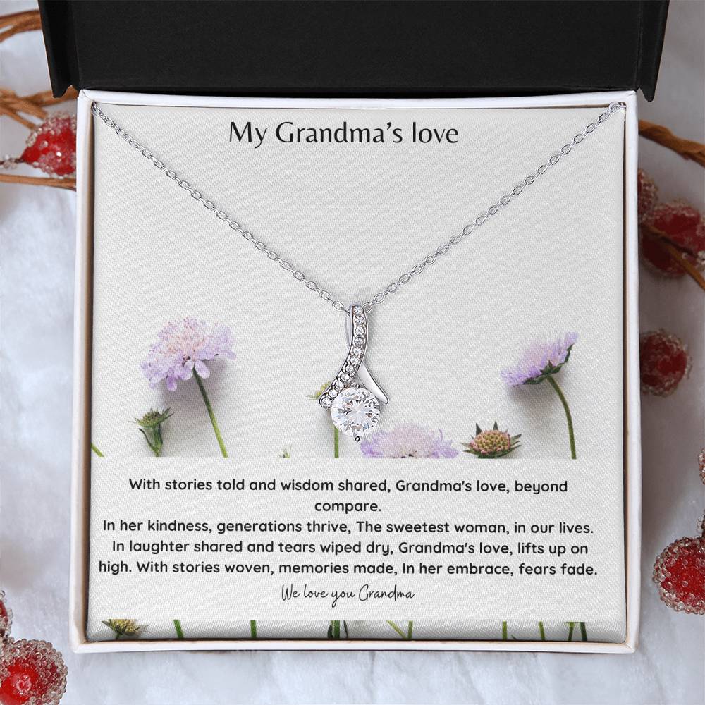 Generations of Love Necklace -14k White or Yellow Gold,  CZ Stones