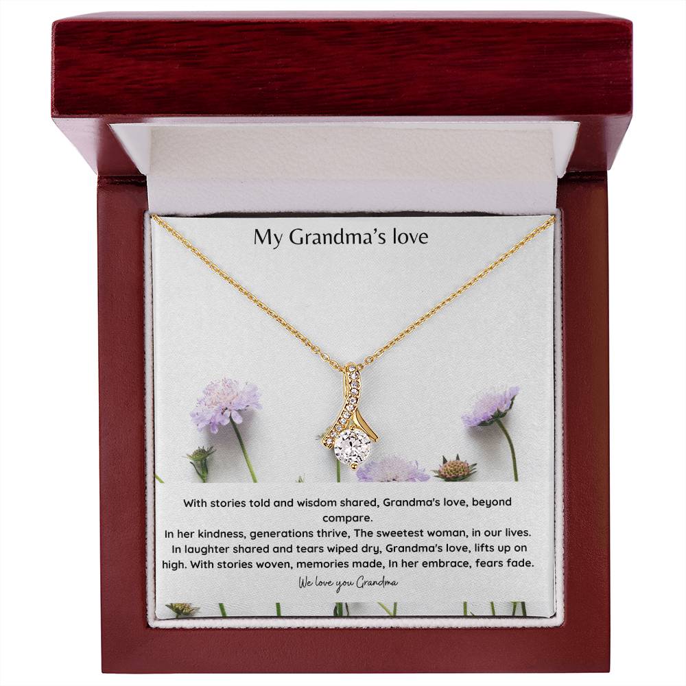 Generations of Love Necklace -14k White or Yellow Gold,  CZ Stones