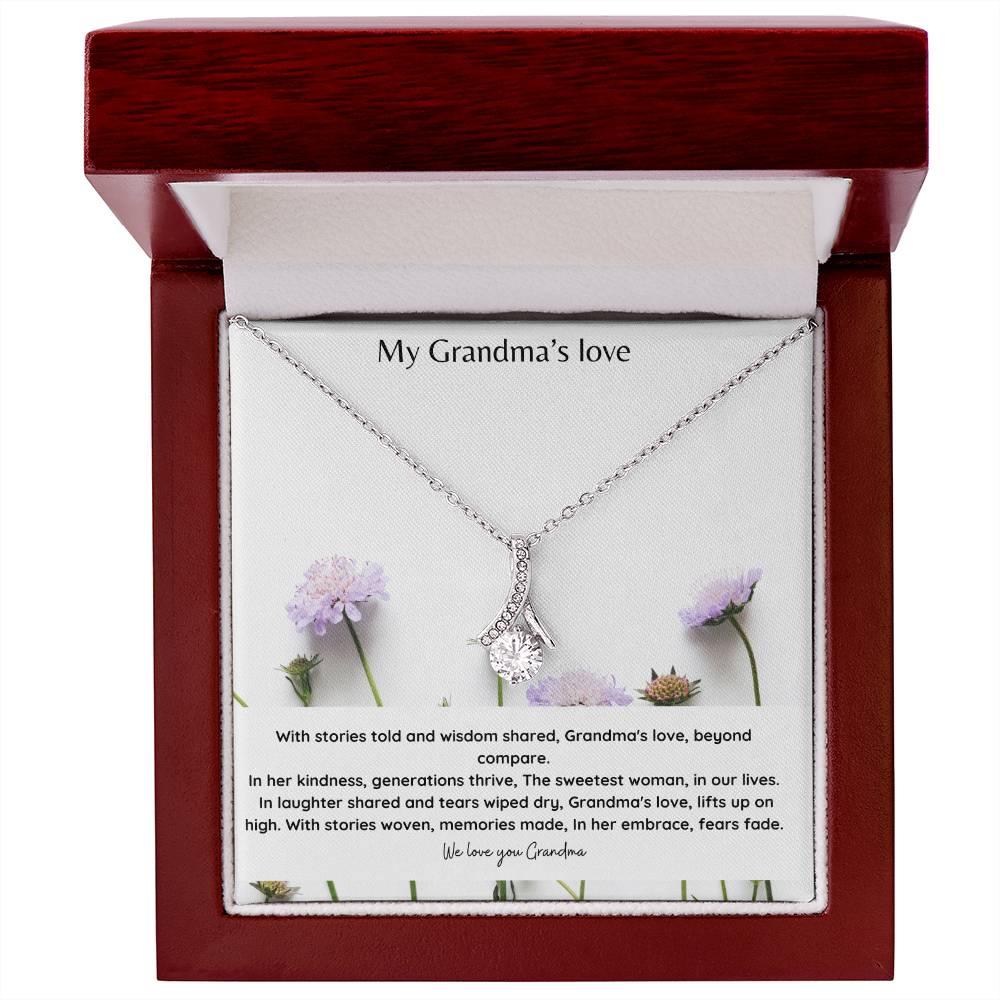 Generations of Love Necklace -14k White or Yellow Gold,  CZ Stones