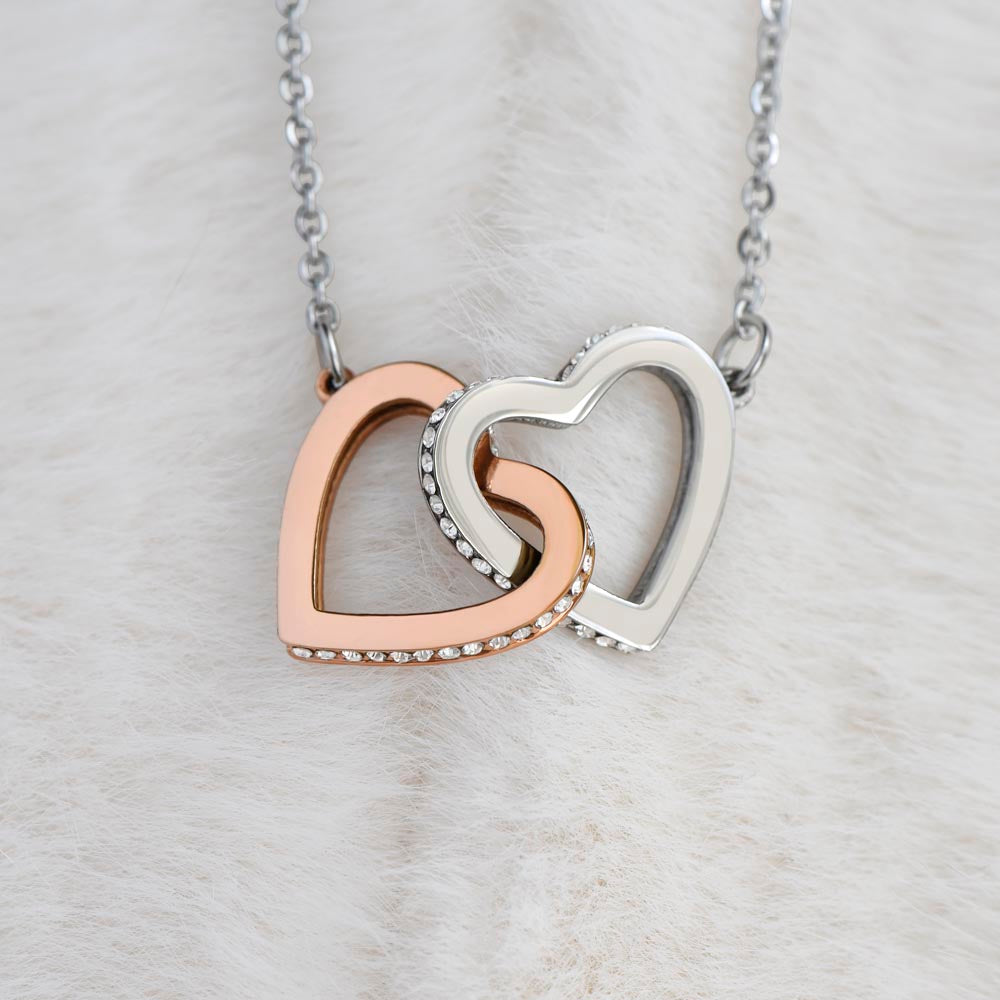 Sisterly Love Necklace- 14k Rose Gold CZ Stones