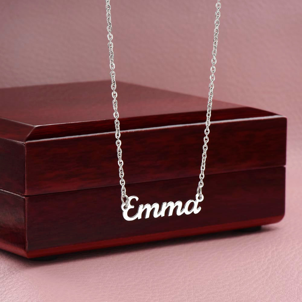 Personalized Radiant Flame Necklace - Stainless Steel or 18K Gold Finish