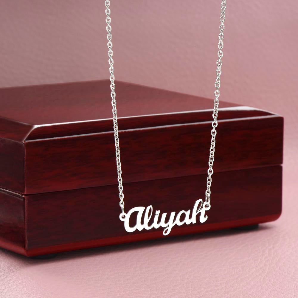 Personalized Radiant Flame Necklace - Stainless Steel or 18K Gold Finish