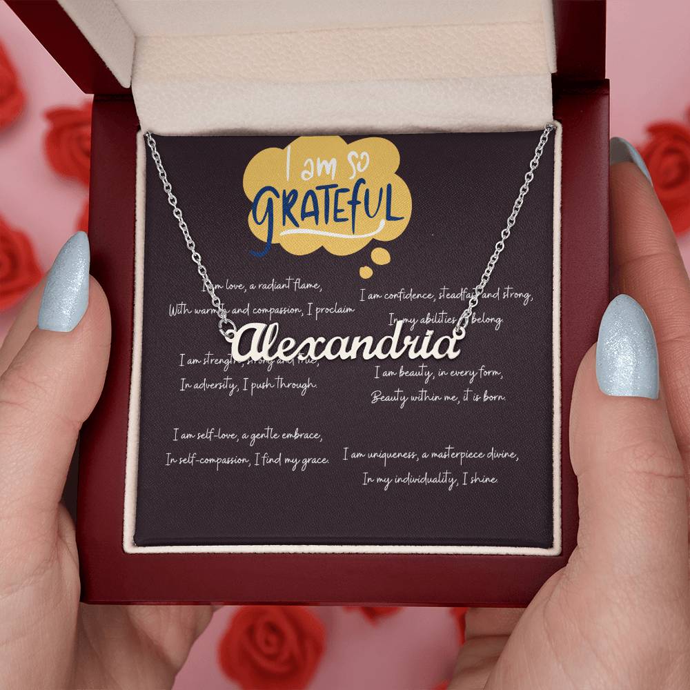 Personalized Radiant Flame Necklace - Stainless Steel or 18K Gold Finish