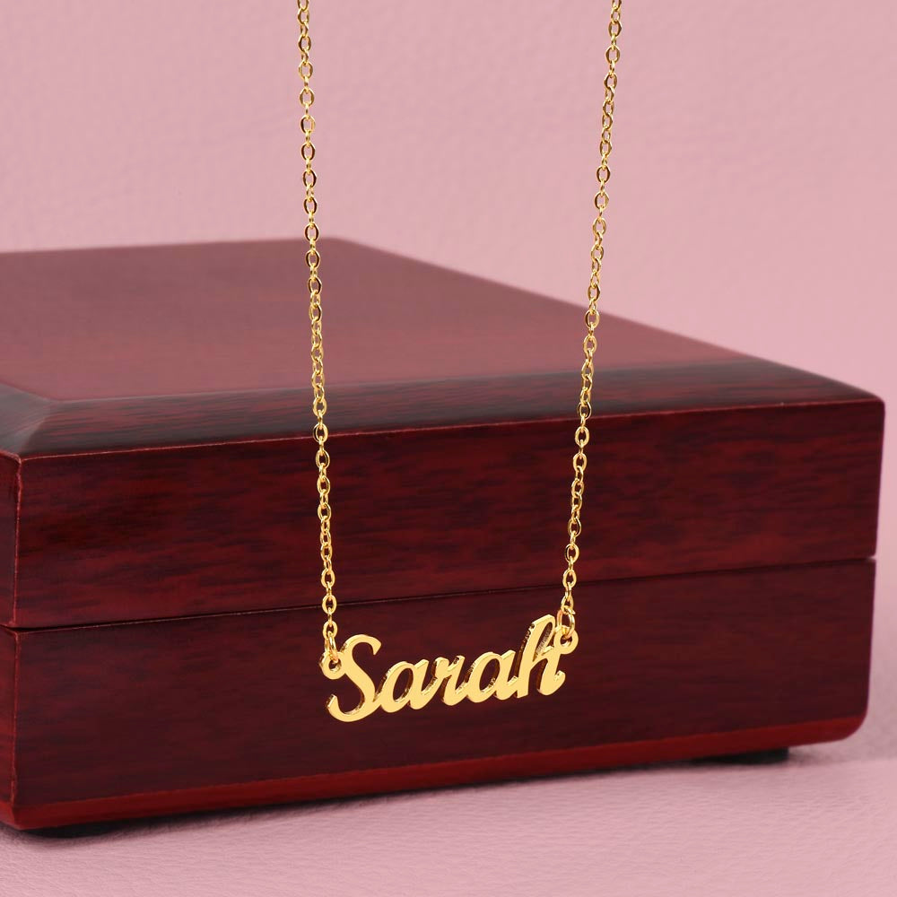 Personalized Radiant Flame Necklace - Stainless Steel or 18K Gold Finish