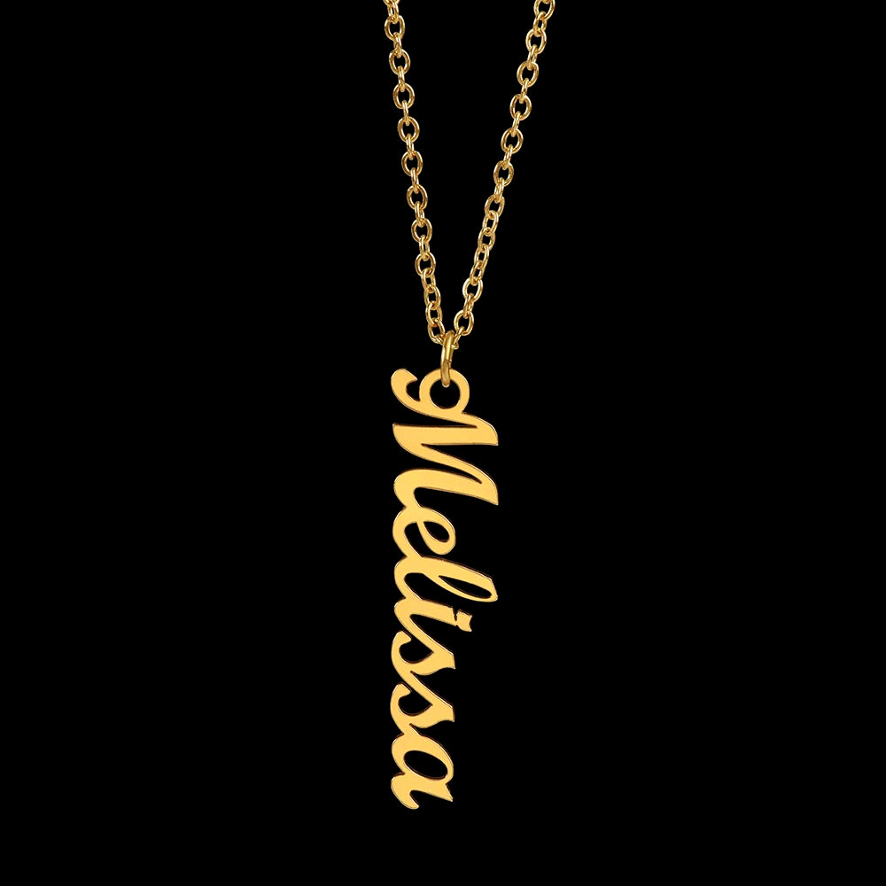 Personalized Radiant Name Flame Necklace -For a Melanin Queen- Stainless Steel or 18K Gold Finish